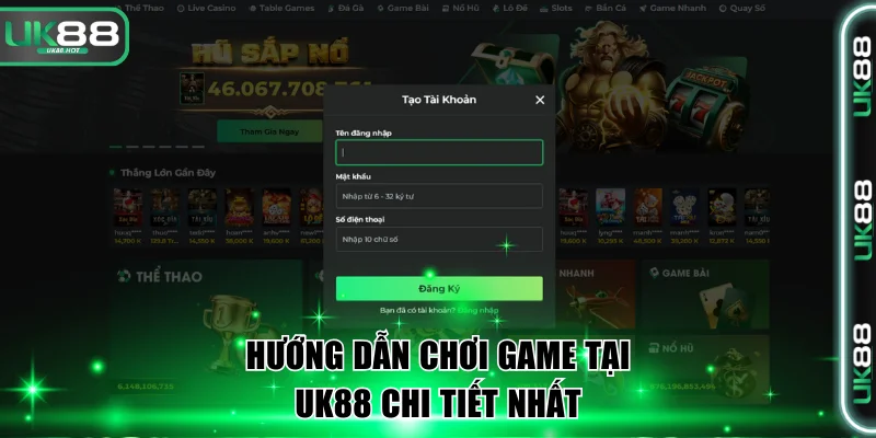 UK88 - Sảnh Game Thể Thao Cực Hấp Dẫn | Đón World Cup 2026 9 Hướng dẫn chơi game tại UK88 chi tiết