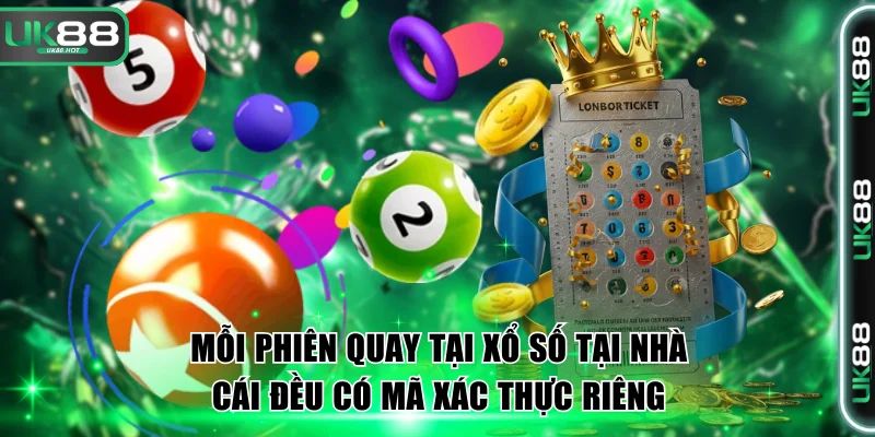 Mỗi phiên quay tại xổ số tại nhà cái đều có mã xác thực riêng