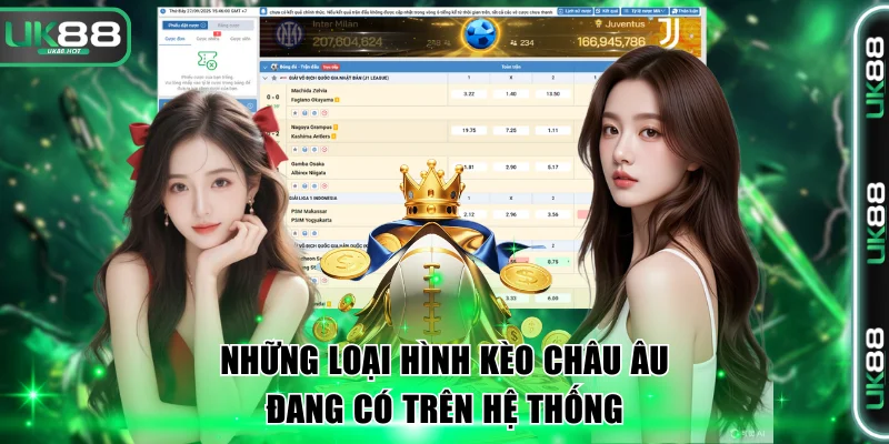 Những loại hình kèo châu Âu đang có trên hệ thống